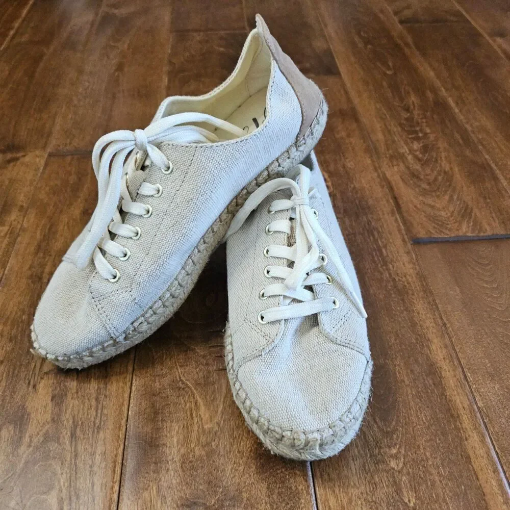 Vintage 7 Eight Espadrille Lace Up Sneakers size 9